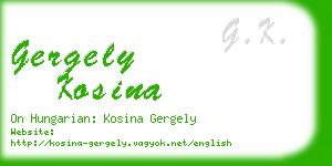 gergely kosina business card